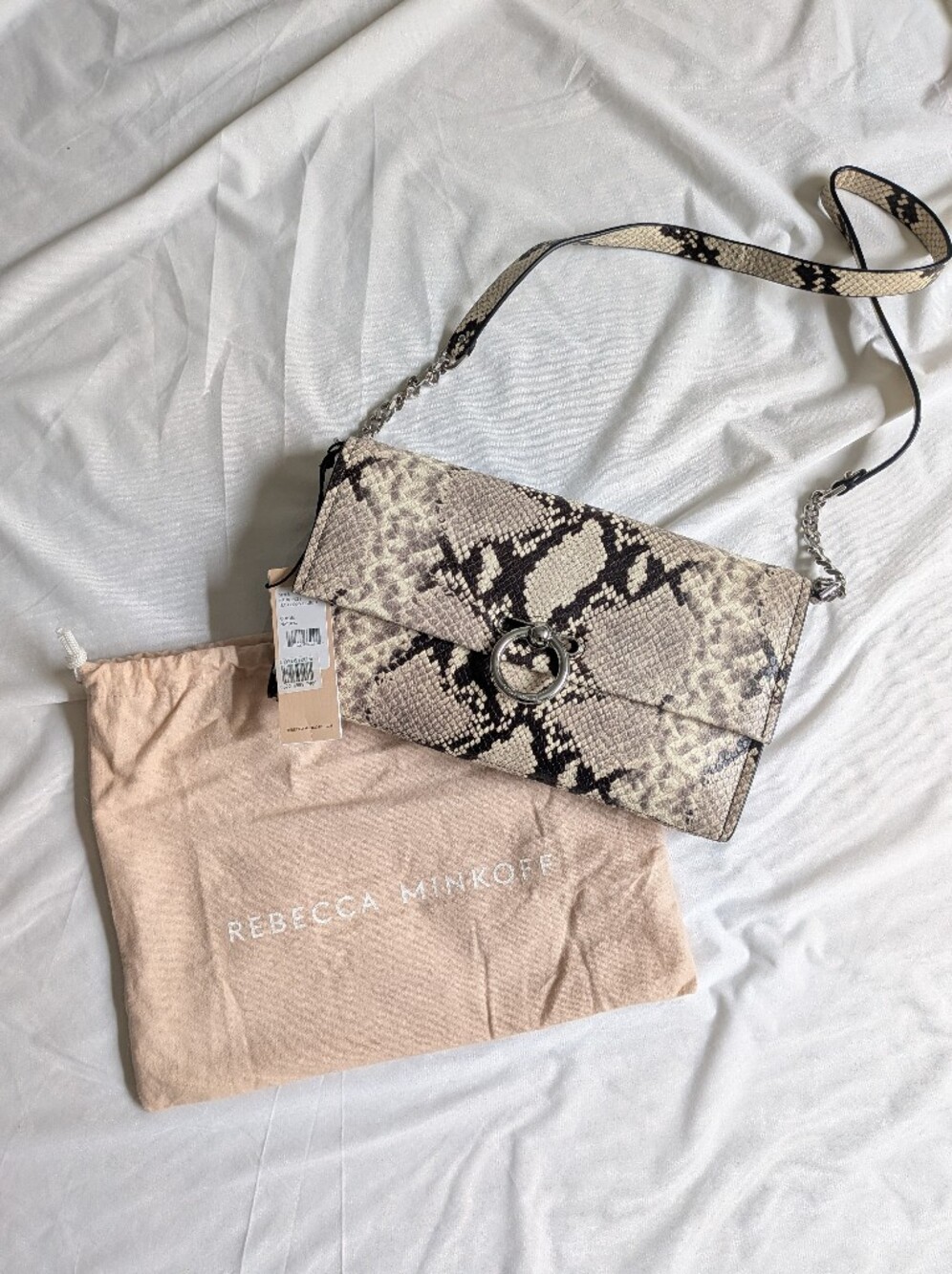 Rebecca Minkoff Jean Convertible Snake-Print Crossbody Bag